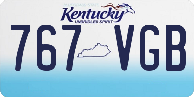 KY license plate 767VGB