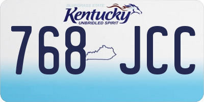 KY license plate 768JCC