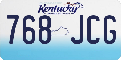 KY license plate 768JCG