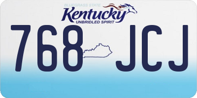 KY license plate 768JCJ