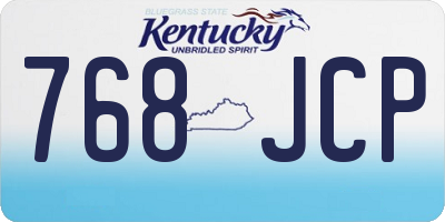 KY license plate 768JCP