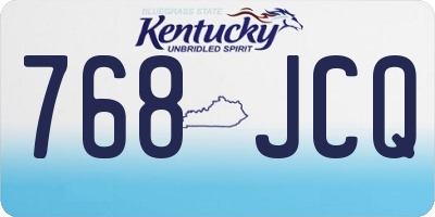 KY license plate 768JCQ