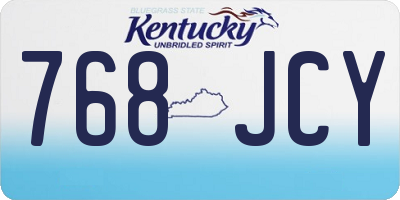 KY license plate 768JCY