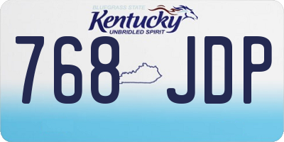 KY license plate 768JDP