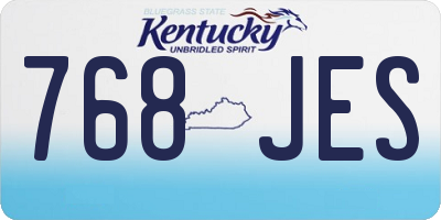 KY license plate 768JES