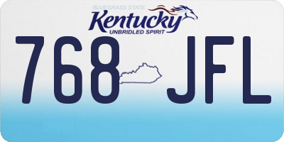 KY license plate 768JFL