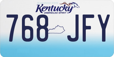 KY license plate 768JFY