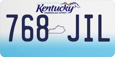 KY license plate 768JIL