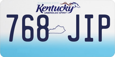 KY license plate 768JIP