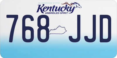 KY license plate 768JJD