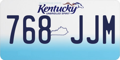 KY license plate 768JJM
