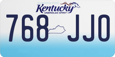 KY license plate 768JJO