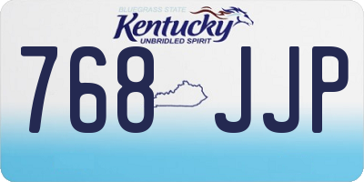 KY license plate 768JJP