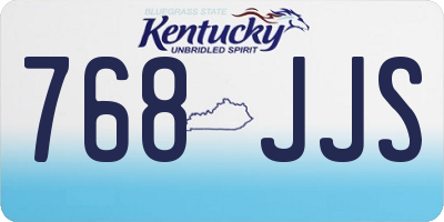 KY license plate 768JJS
