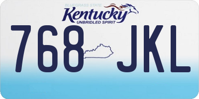 KY license plate 768JKL