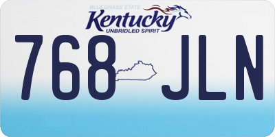 KY license plate 768JLN