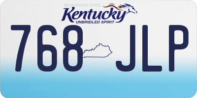 KY license plate 768JLP