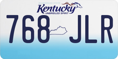 KY license plate 768JLR