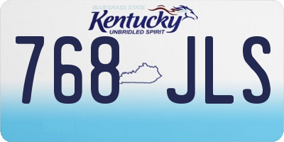 KY license plate 768JLS