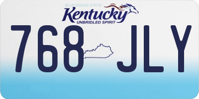 KY license plate 768JLY
