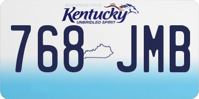 KY license plate 768JMB