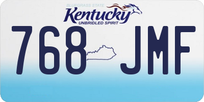 KY license plate 768JMF