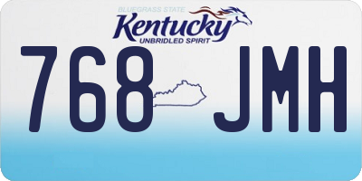 KY license plate 768JMH