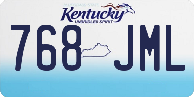 KY license plate 768JML