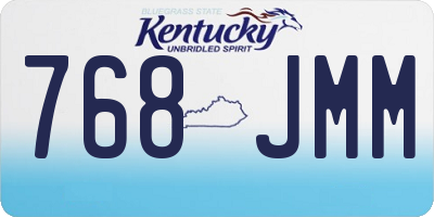 KY license plate 768JMM