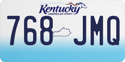 KY license plate 768JMQ