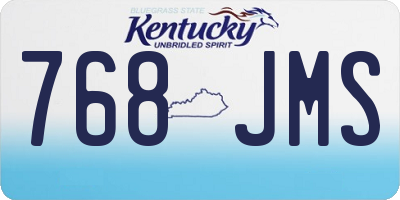 KY license plate 768JMS