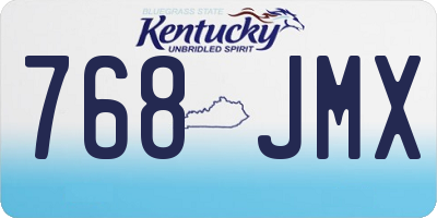 KY license plate 768JMX