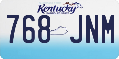 KY license plate 768JNM