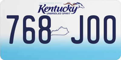 KY license plate 768JOO