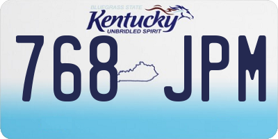 KY license plate 768JPM