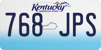 KY license plate 768JPS