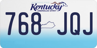 KY license plate 768JQJ