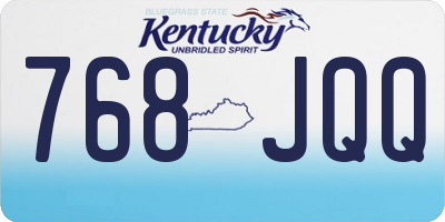KY license plate 768JQQ