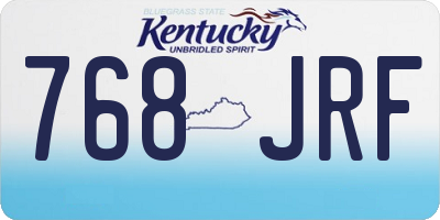 KY license plate 768JRF