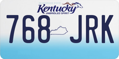 KY license plate 768JRK