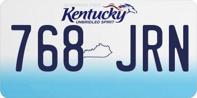 KY license plate 768JRN