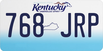 KY license plate 768JRP