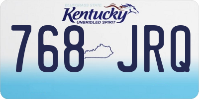 KY license plate 768JRQ