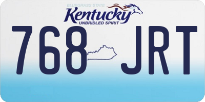 KY license plate 768JRT