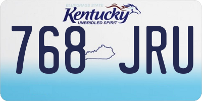 KY license plate 768JRU