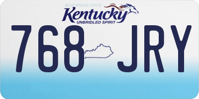 KY license plate 768JRY