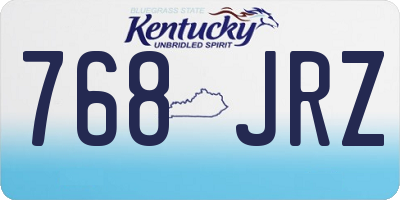 KY license plate 768JRZ