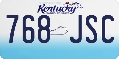 KY license plate 768JSC