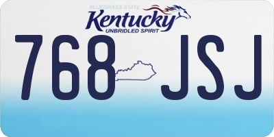 KY license plate 768JSJ