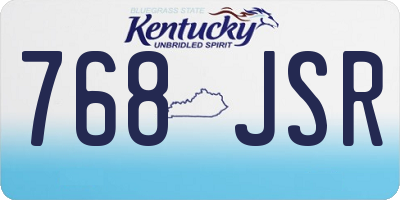 KY license plate 768JSR